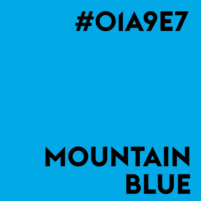 Color tile Mountain Blue, #01A9E7