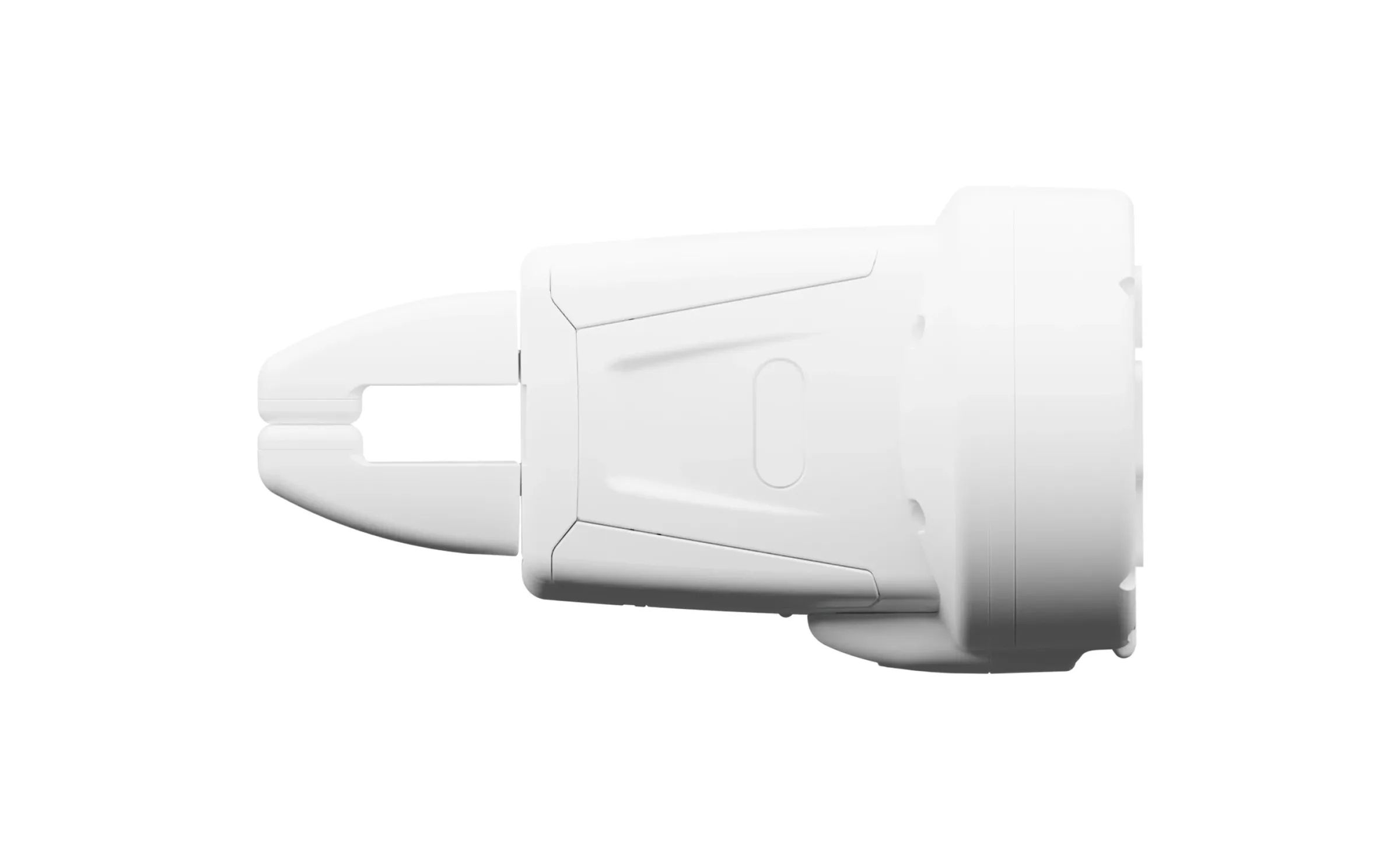Freigestelltes Rendering: der Greifkopf des Cobots in Weiß