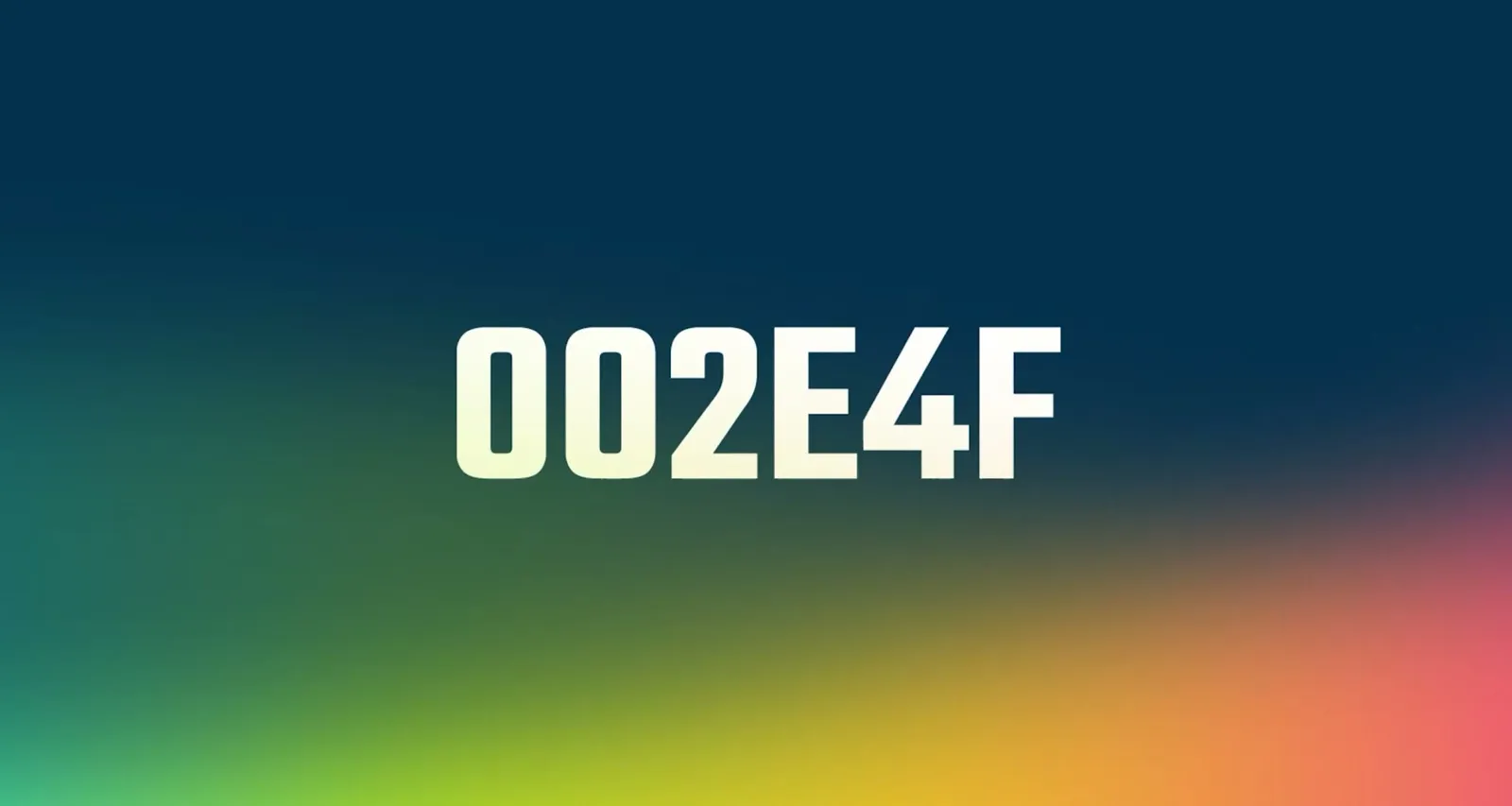 Animation of the color palette: color fields and gradients change, with their hex values