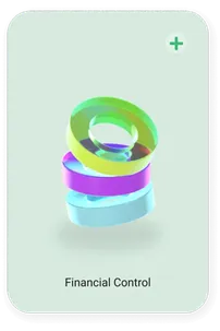 Icon card “Financial Control” with nested rings
