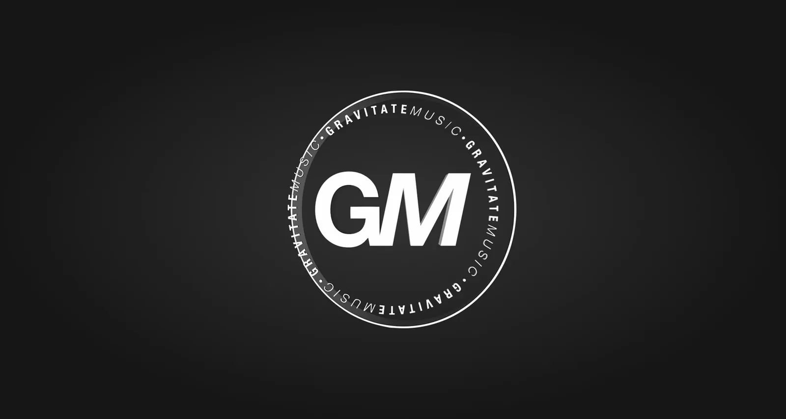 Animation: the GM circle turns, the wordmark runs along its edge
