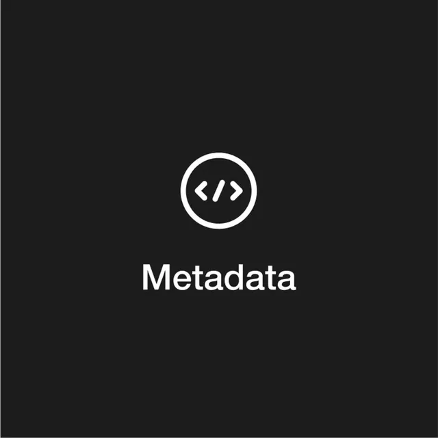 “Metadata” feature tile with a code icon