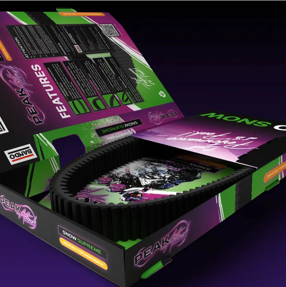 The premium packaging in green and black