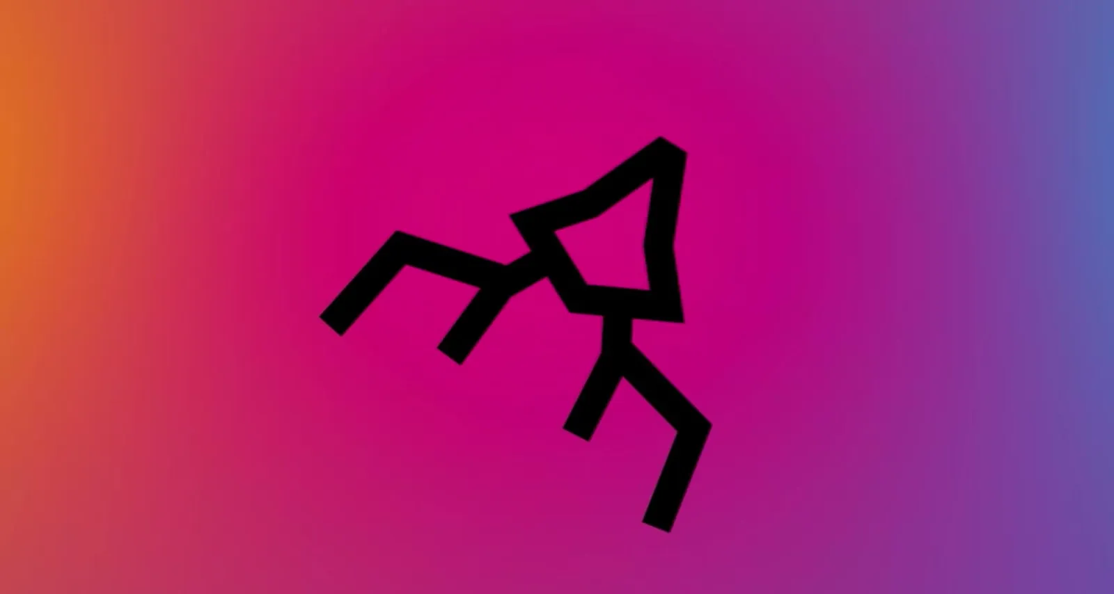 Animation in which the fox, antler and paw icons flow into one another