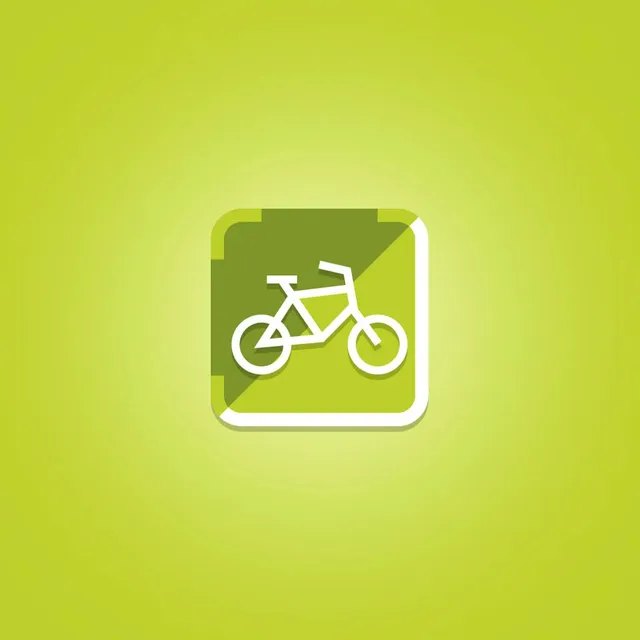 “Benni Bike” icon: a bicycle, white on green