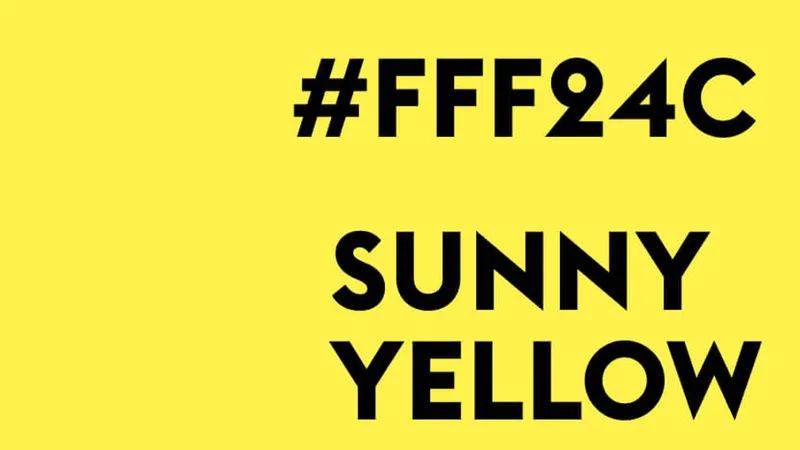 Color tile Sunny Yellow, #FFF24C