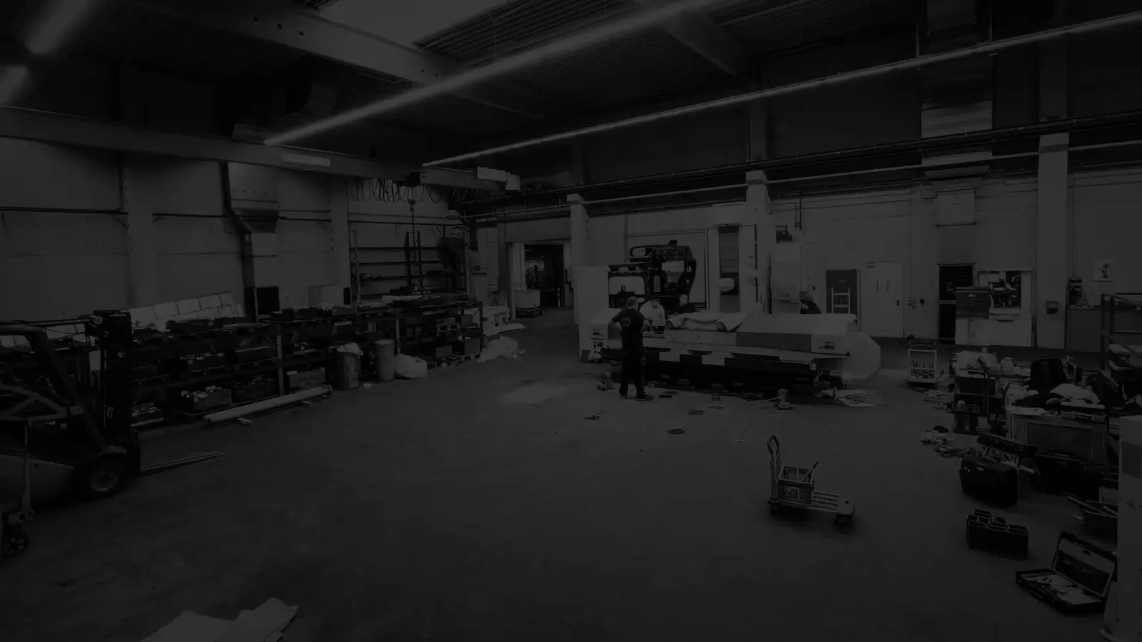Timelapse of a YASDA machine being installed in the hall