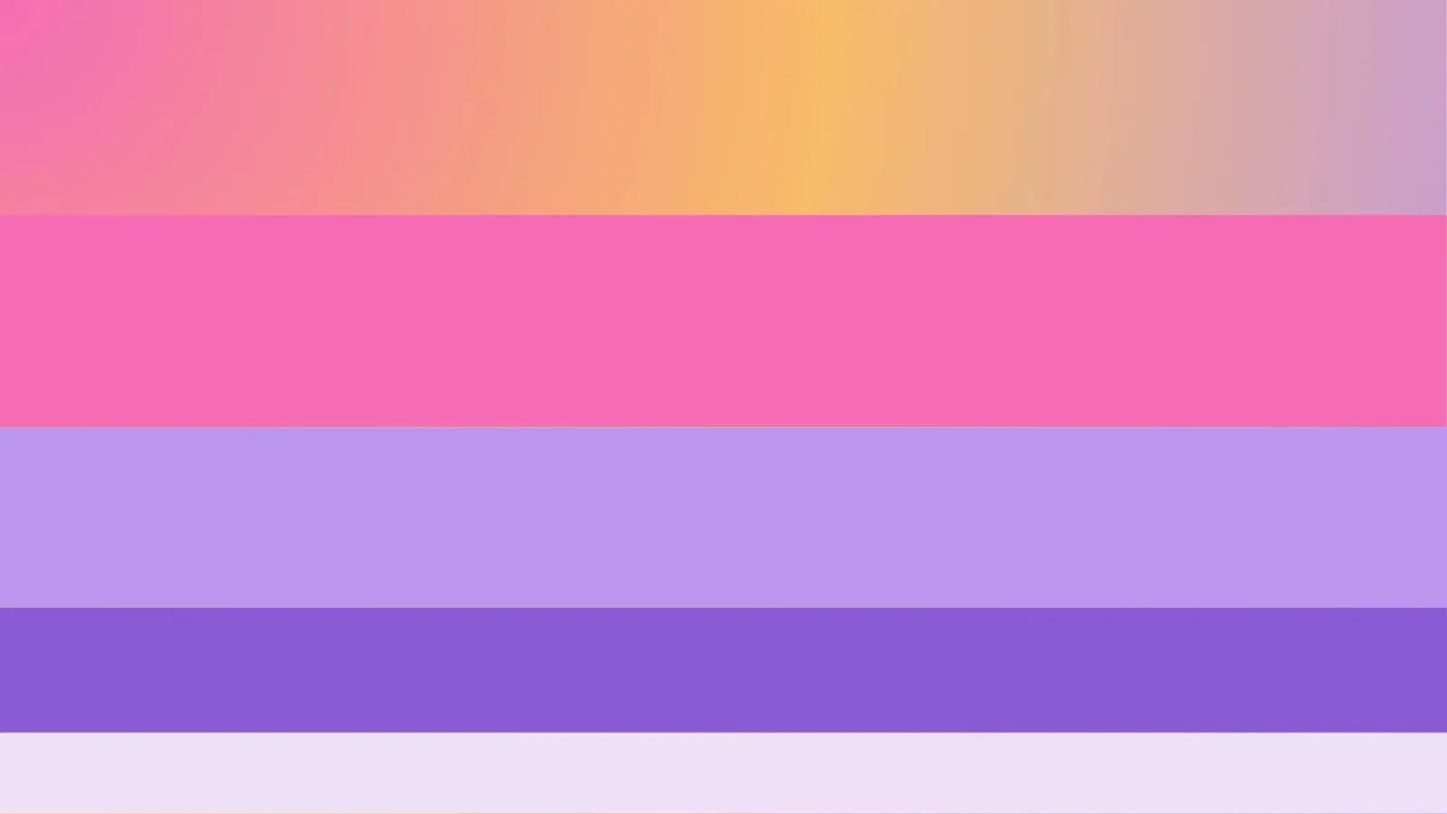 Animation in which the brand colors blend into one another as stripes