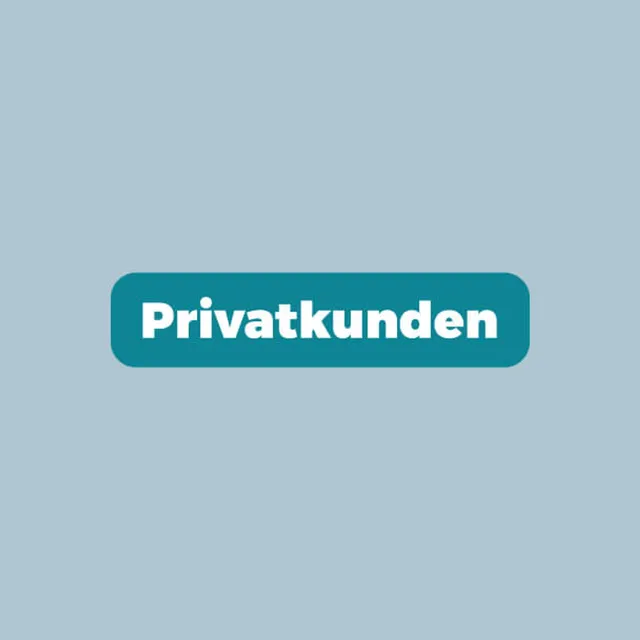 “Private customers” button on light blue-grey