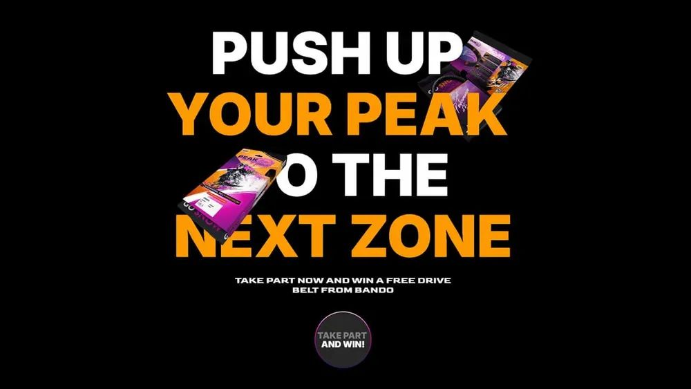 Ad “Push up your peak to the next zone” with the packaging