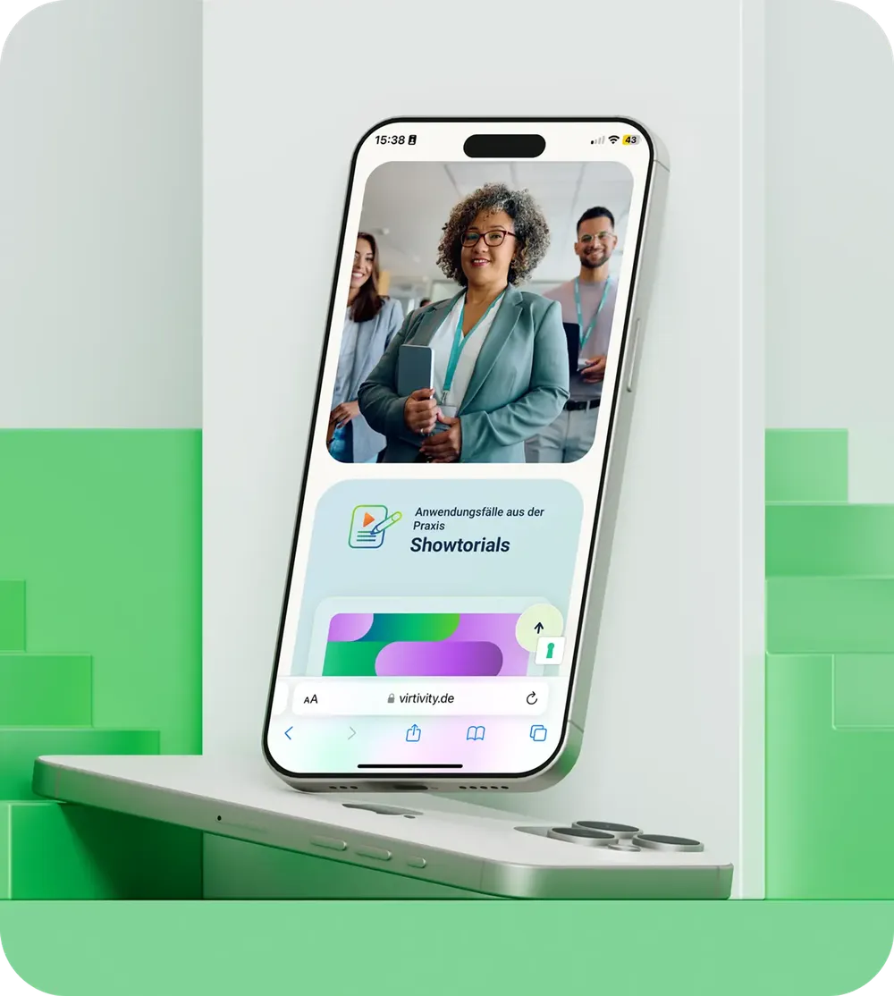 Virtivity website on a smartphone: showtorials with use cases from practice