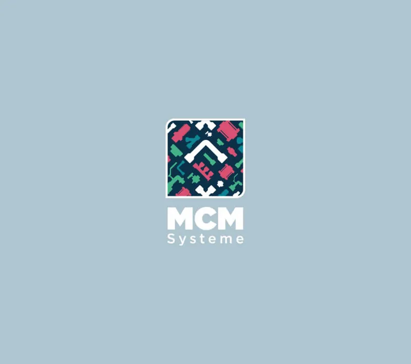 The mark above “MCM Systeme”, on light blue-grey