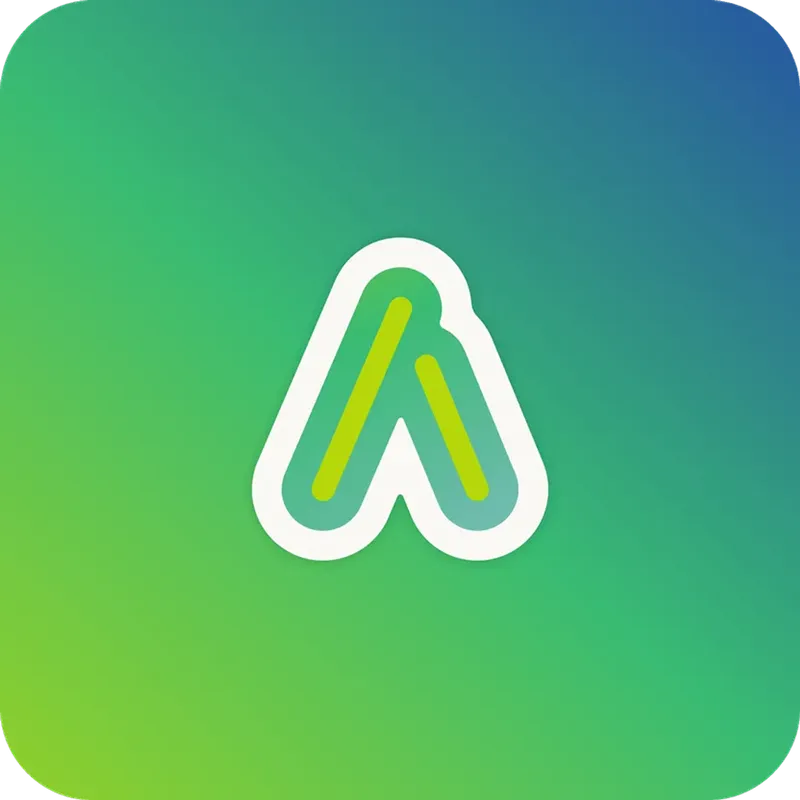 APOLLO logo mark in white on a green and blue gradient