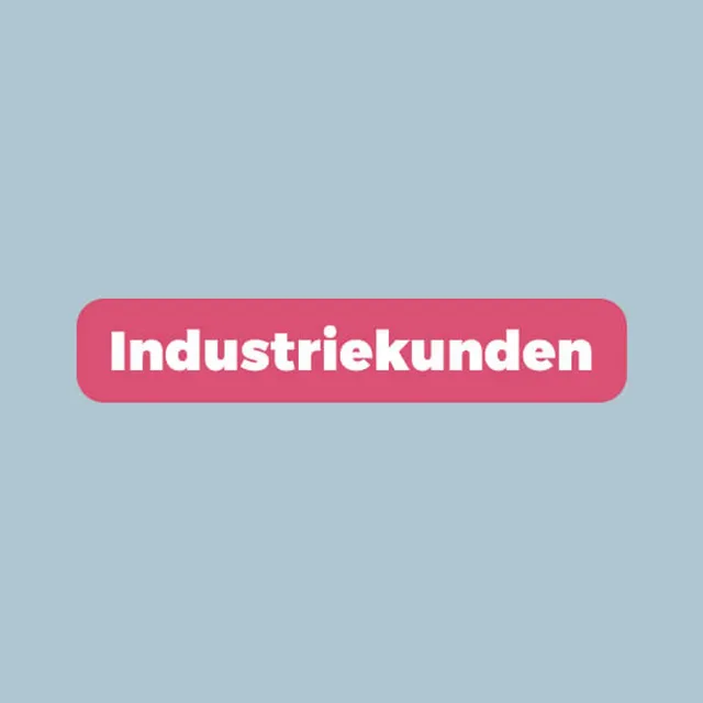 “Industrial customers” button on light blue-grey