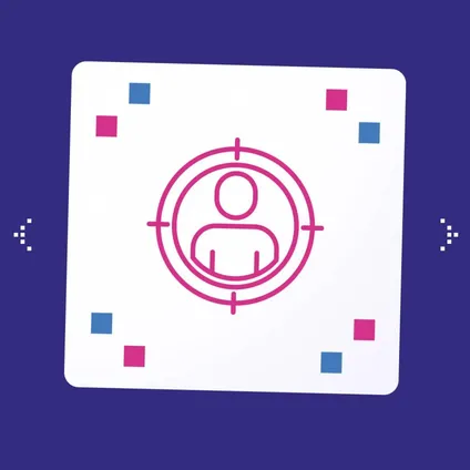 Icon tile: a person in crosshairs — for the exactly right licence