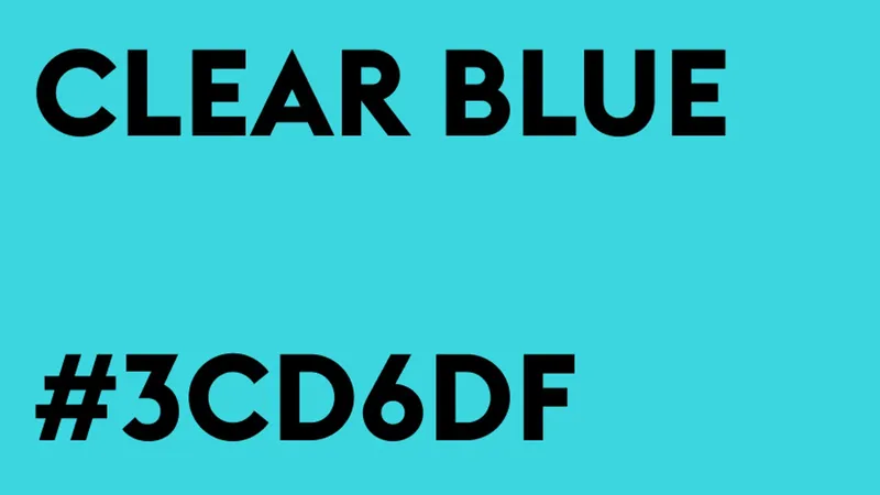 Color tile Clear Blue, #3CD6DF