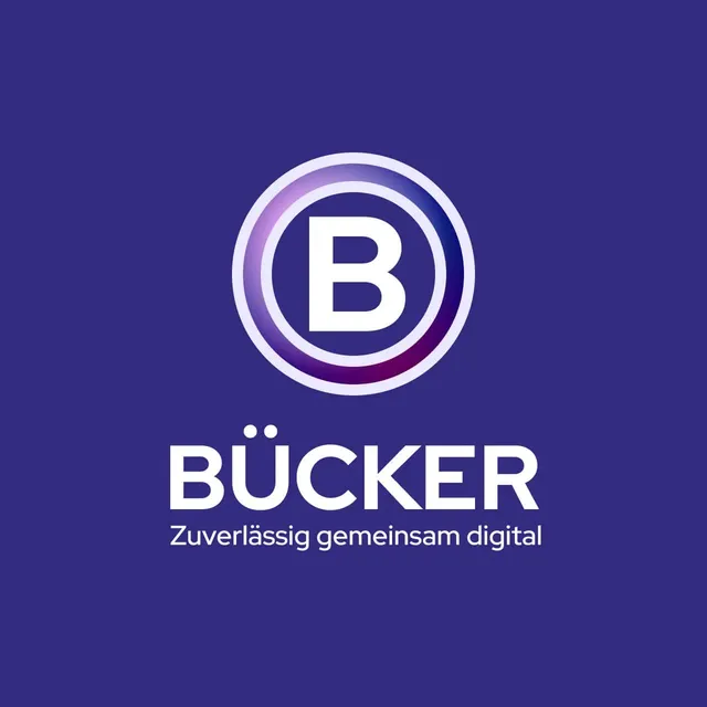 Logo draft: a B in a circle with a purple gradient