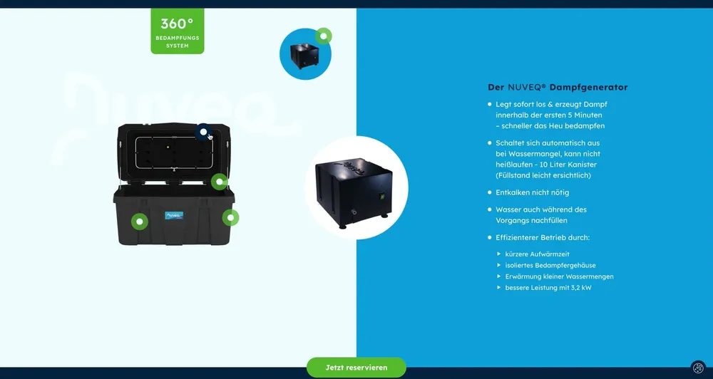 Animated infographic of the Nuveq steam generator and its functions