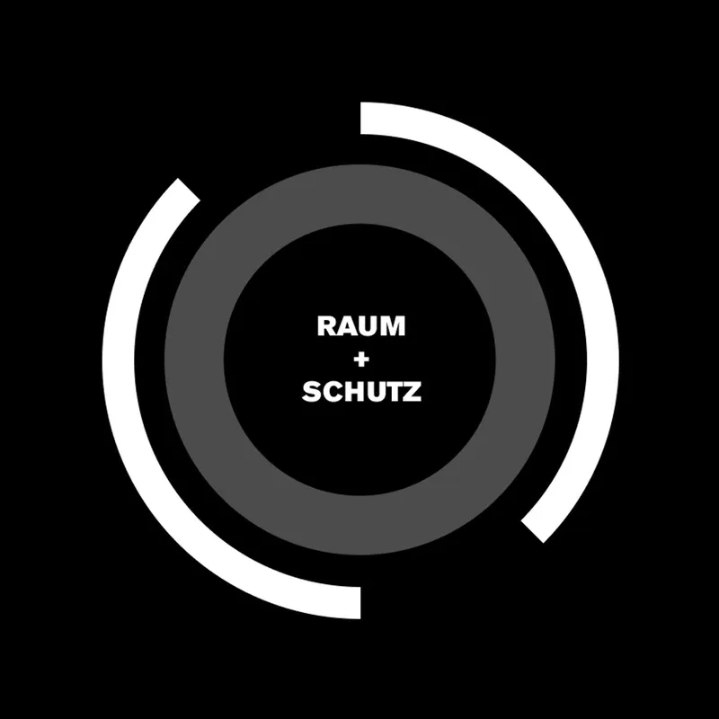 Second step: the same circle, broken open into SPACE + PROTECTION