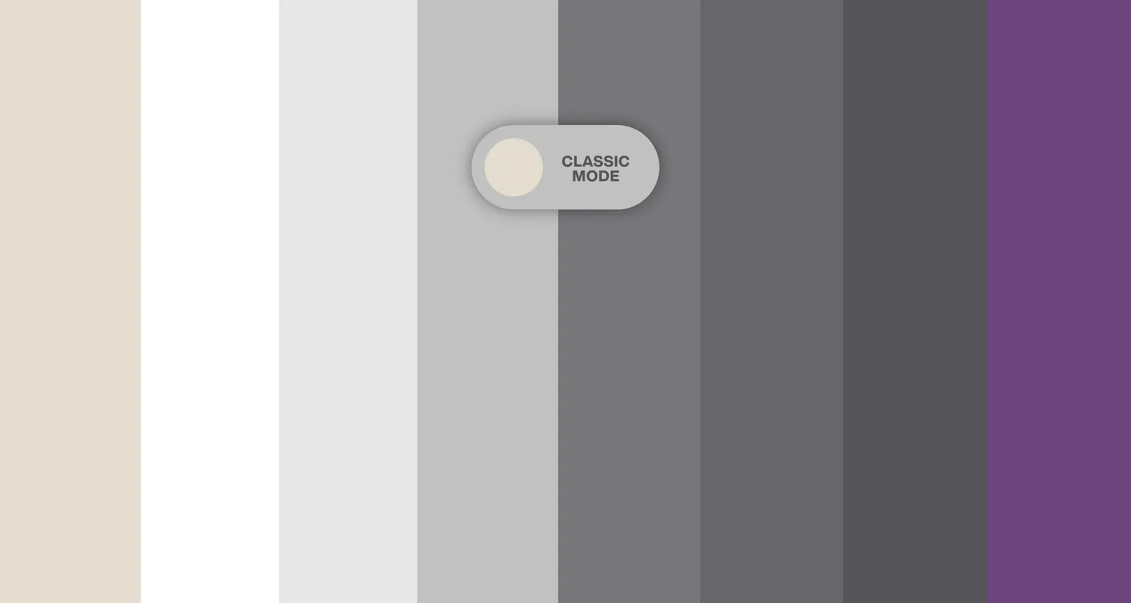 A “Classic Mode” switch flips the website’s color range from grey to violet