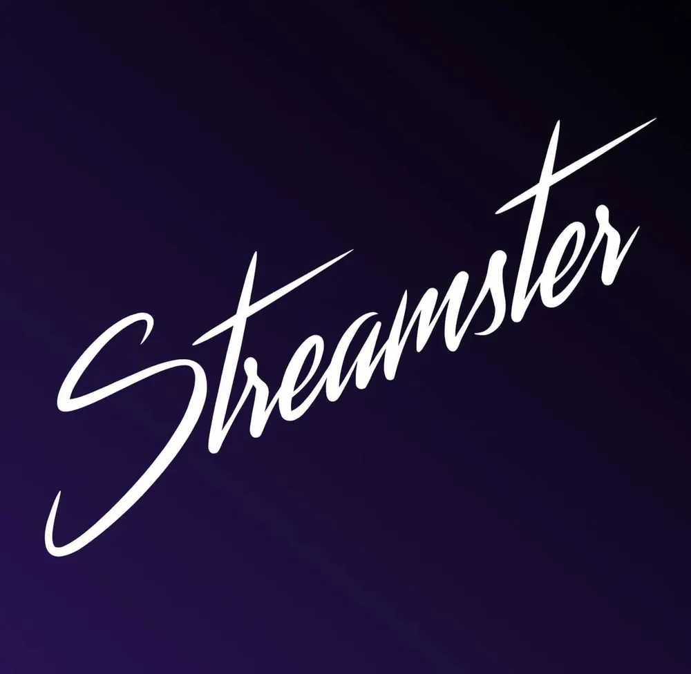 The word “Streamster” as gestural handwriting