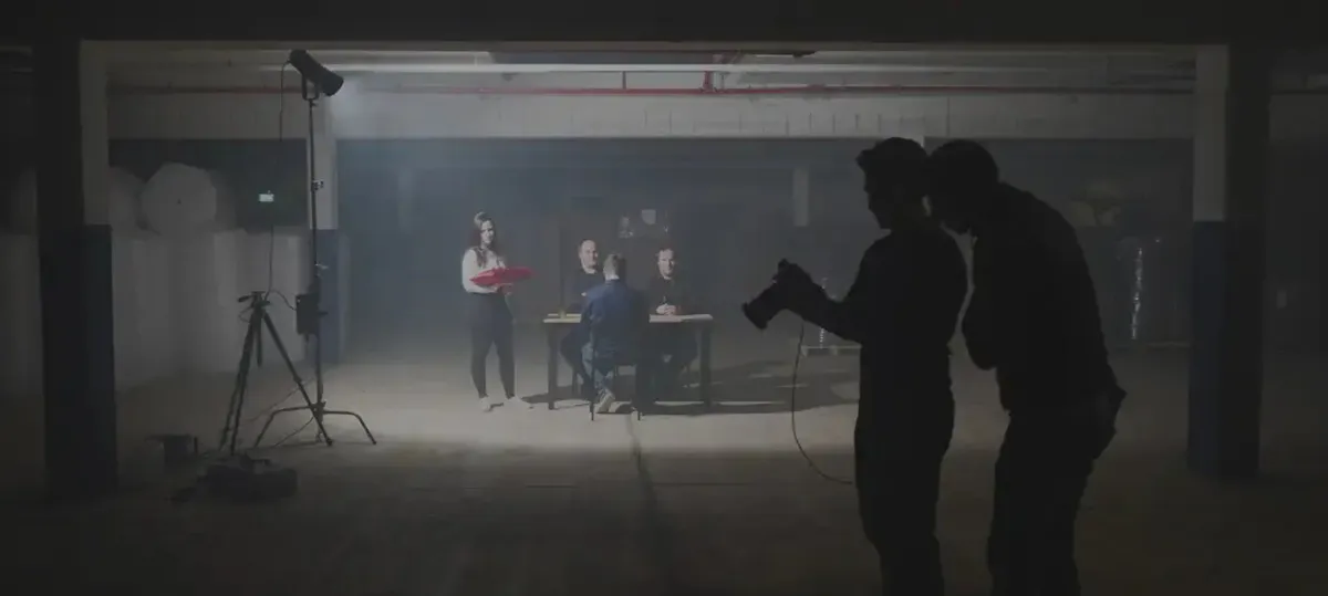Behind the scenes at the photo shoot