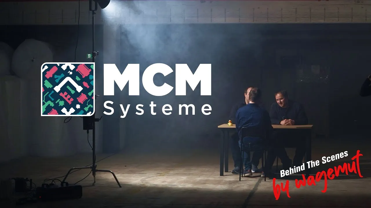 Behind the scenes at the shoot for MCM Systeme